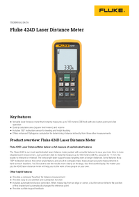 Thumbnail of document Data Sheet - 424D Laser Distance Meter
